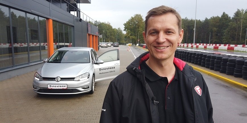 Przemysław Trzaskowski z Bridgestone.